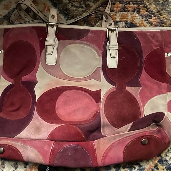 Authentic Vintage Coach Optic Suede Bag, Wristlet & Photo Album Repair Lot - Picture 11 of 11